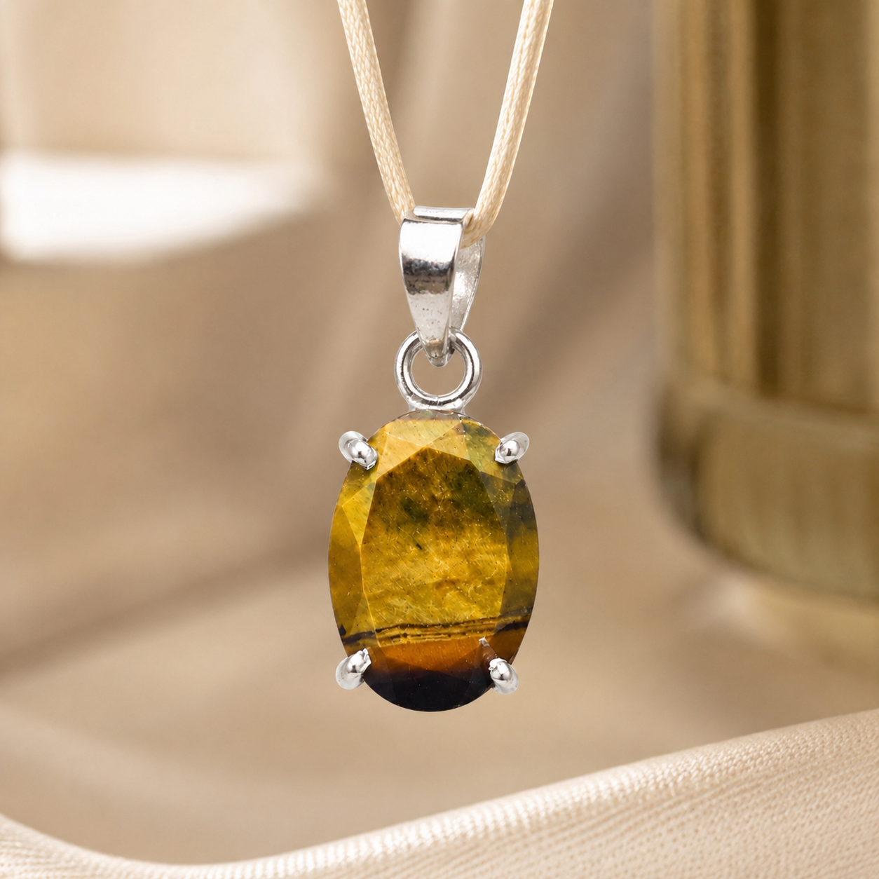Natural Tiger's Eye Pendant | Handmade Tiger Eye Gemstone Pendant | Healing Crystal Jewelry
