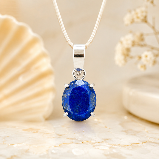 Natural Lapis Lazuli Pendant | Handmade Lapis Lazuli Gemstone Pendant | Healing Crystal Jewelry