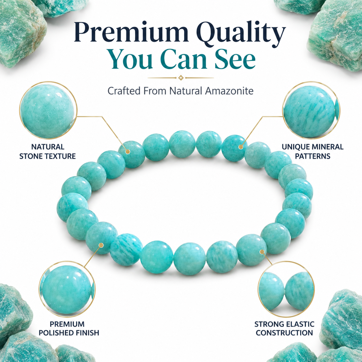 Natural Amazonite Bracelet 8mm