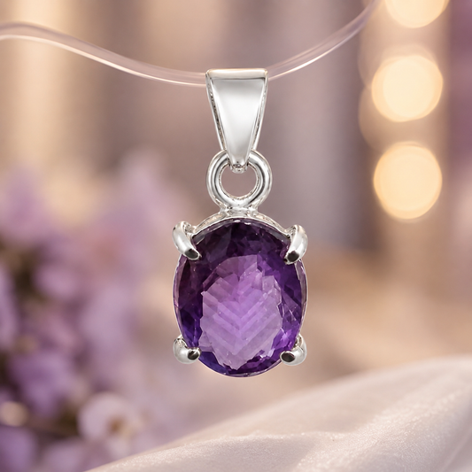Natural Amethyst Pendant | Handmade Amethyst Gemstone Pendant | Healing Crystal Jewelry